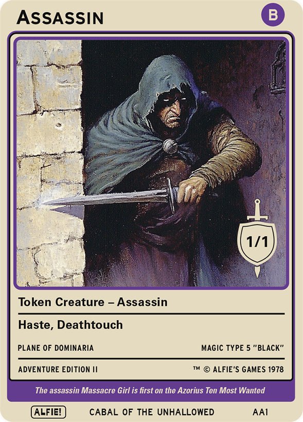 Assassin token Magic mtg | Custom Retro Style | Alfies! Assassin token Magic mtg | Custom Retro Style | Alfies!