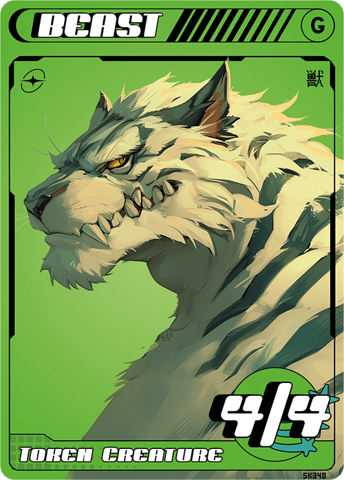 Beast 4/4 token Magic mtg | Custom Anime Style | Alfies!