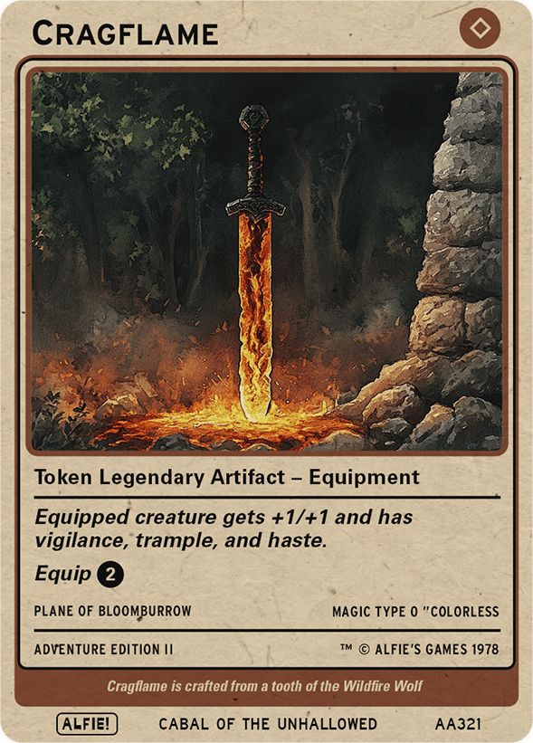 Cragflame token Magic mtg | Custom Retro Style | Alfies! Cragflame token Magic mtg | Custom Retro Style | Alfies!