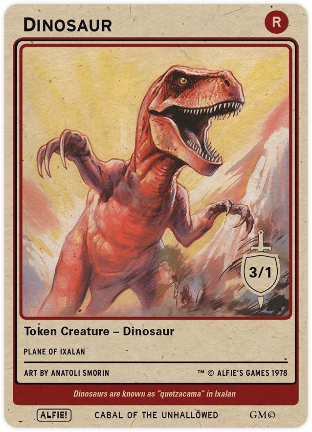 Dinosaur Red 3/1 Token Dinosaur Red 3/1 Token