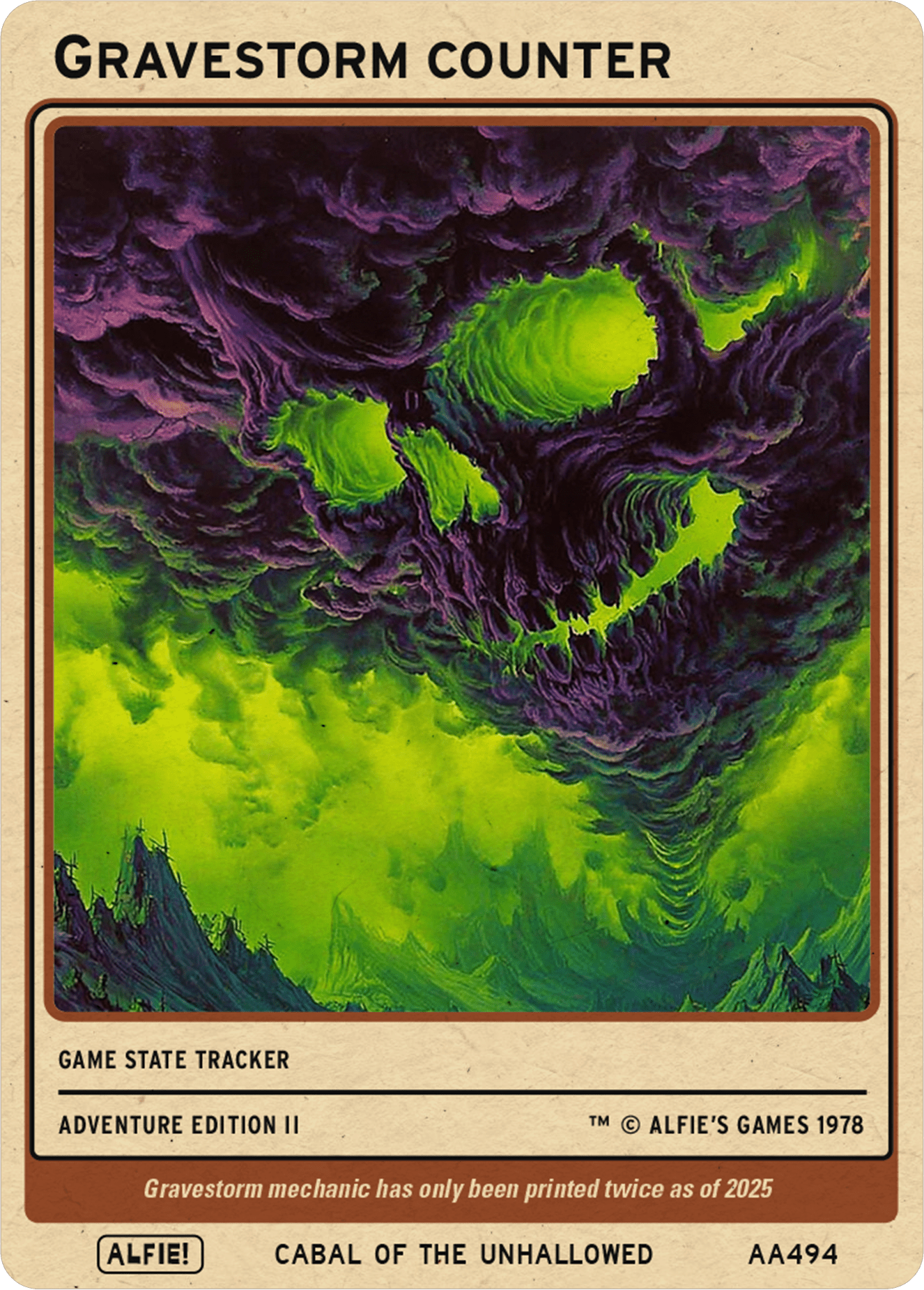 Gravestorm token Magic mtg | Custom Retro Style