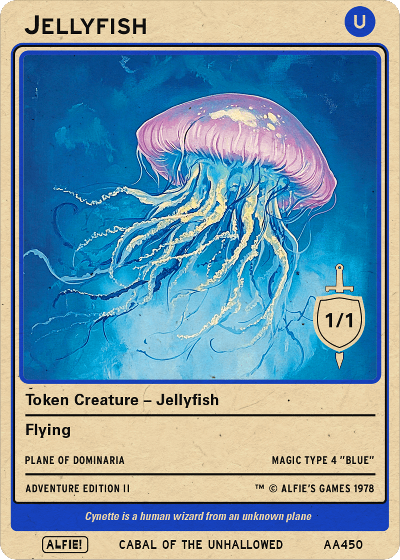 Jellyfish token Magic mtg | Custom Retro Style