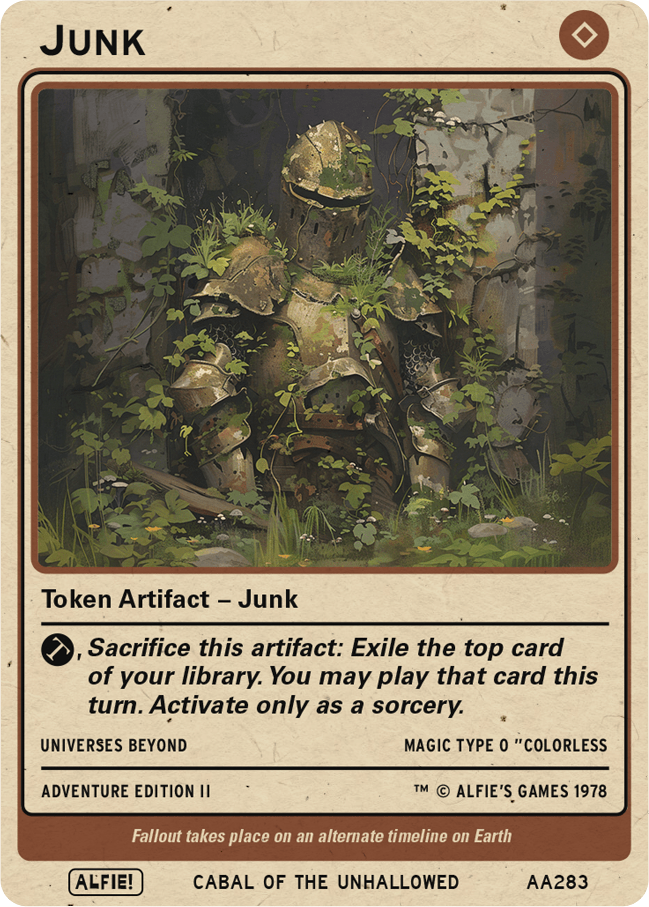 Junk token Magic mtg | Custom Retro Style