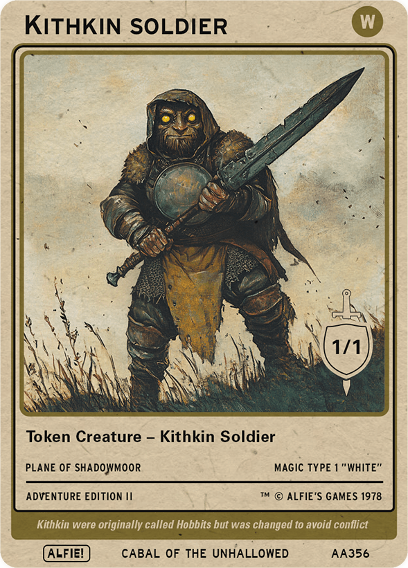 Kithkin Soldier token Magic mtg | Custom Retro Style | Alfies! Kithkin Soldier token Magic mtg | Custom Retro Style | Alfies!