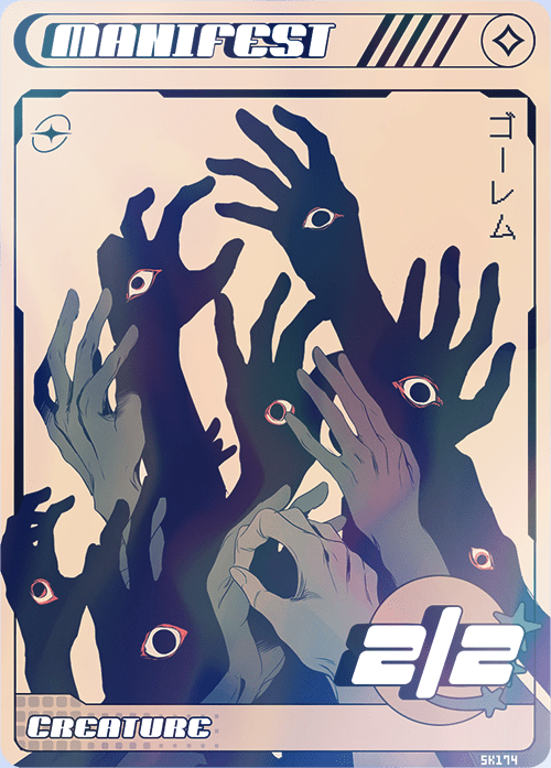 Manifest dread Foil token Magic mtg | Custom Anime Style | Alfies! Manifest dread Foil token Magic mtg | Custom Anime Style | Alfies!