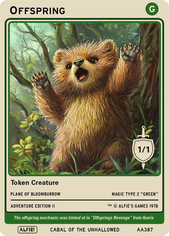 Offspring token Magic mtg | Custom Retro Style