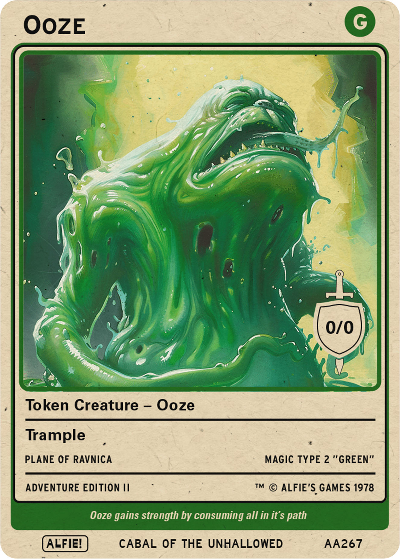 ooze cards mtg 0/0 token Magic | Custom Retro Style filtering Creature Ooze FINAL FANTASY - Bundle Deck Option:Food and Fellowship