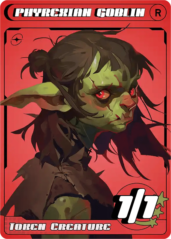 Phyrexian Goblin token Magic mtg | Custom Anime Style | Alfies! Phyrexian Goblin token Magic mtg | Custom Anime Style | Alfies!