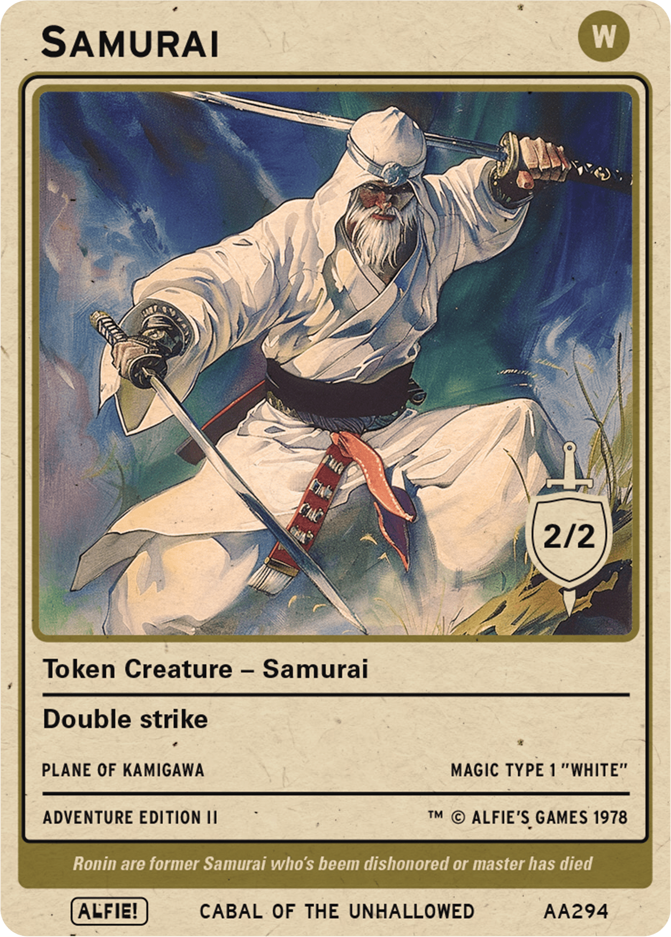 samurai cards mtg Doublestrike token Magic | Custom Retro Style *ALL CARDS IN ARE Fifth Dawn MTG cards, Number of Cards:2 Scry