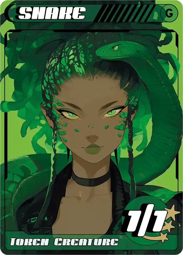 Snake Green token Magic mtg | Custom Anime Style | Alfies!