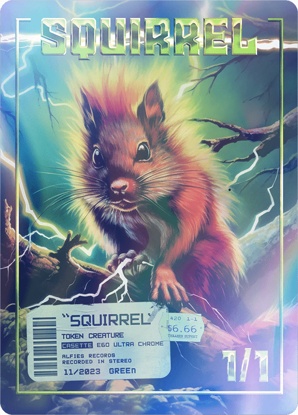 Squirrel Foil token Magic mtg | Unique Style | Alfies! Squirrel Foil token Magic mtg | Unique Style | Alfies!