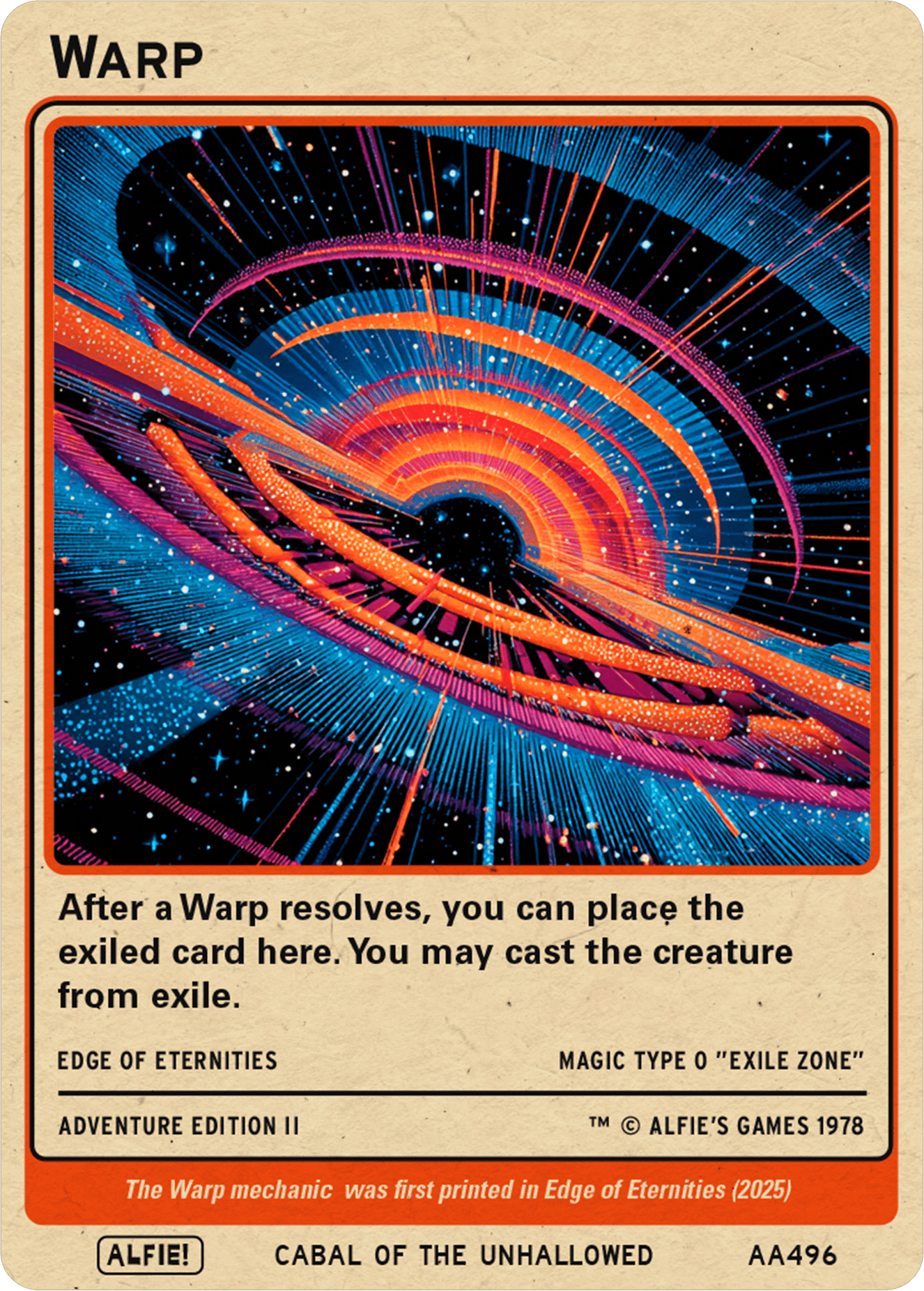 Warp token Magic mtg | Custom Retro Style | Alfies!