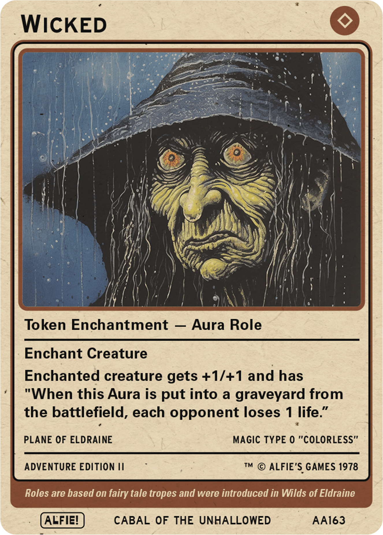 mtg wicked role cards token Magic | Custom Retro Style Name:Coven Counters custodia TCG Enchanted creature gets +1/+1 Best Token Generators in