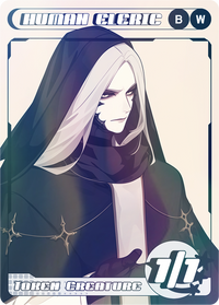Human Cleric Black White Foil
