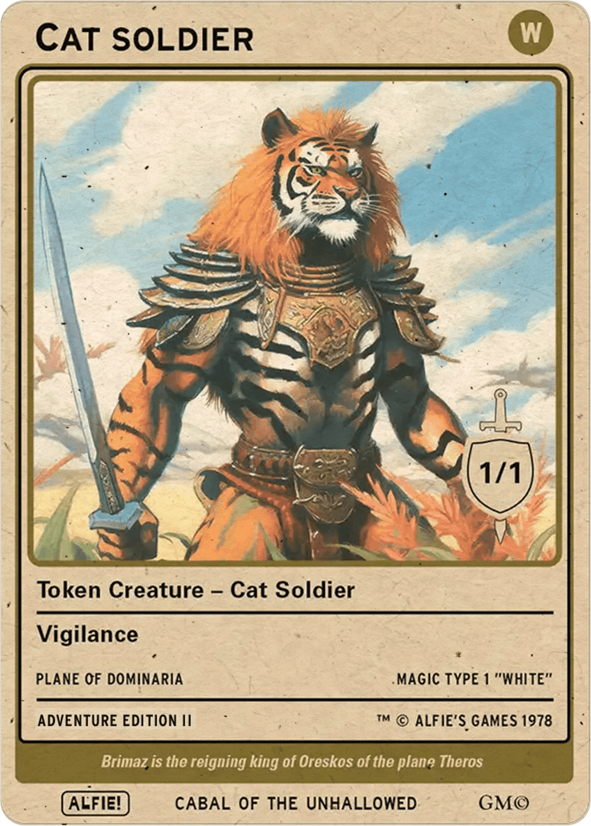 Cat Soldier 1/1 - Alfies