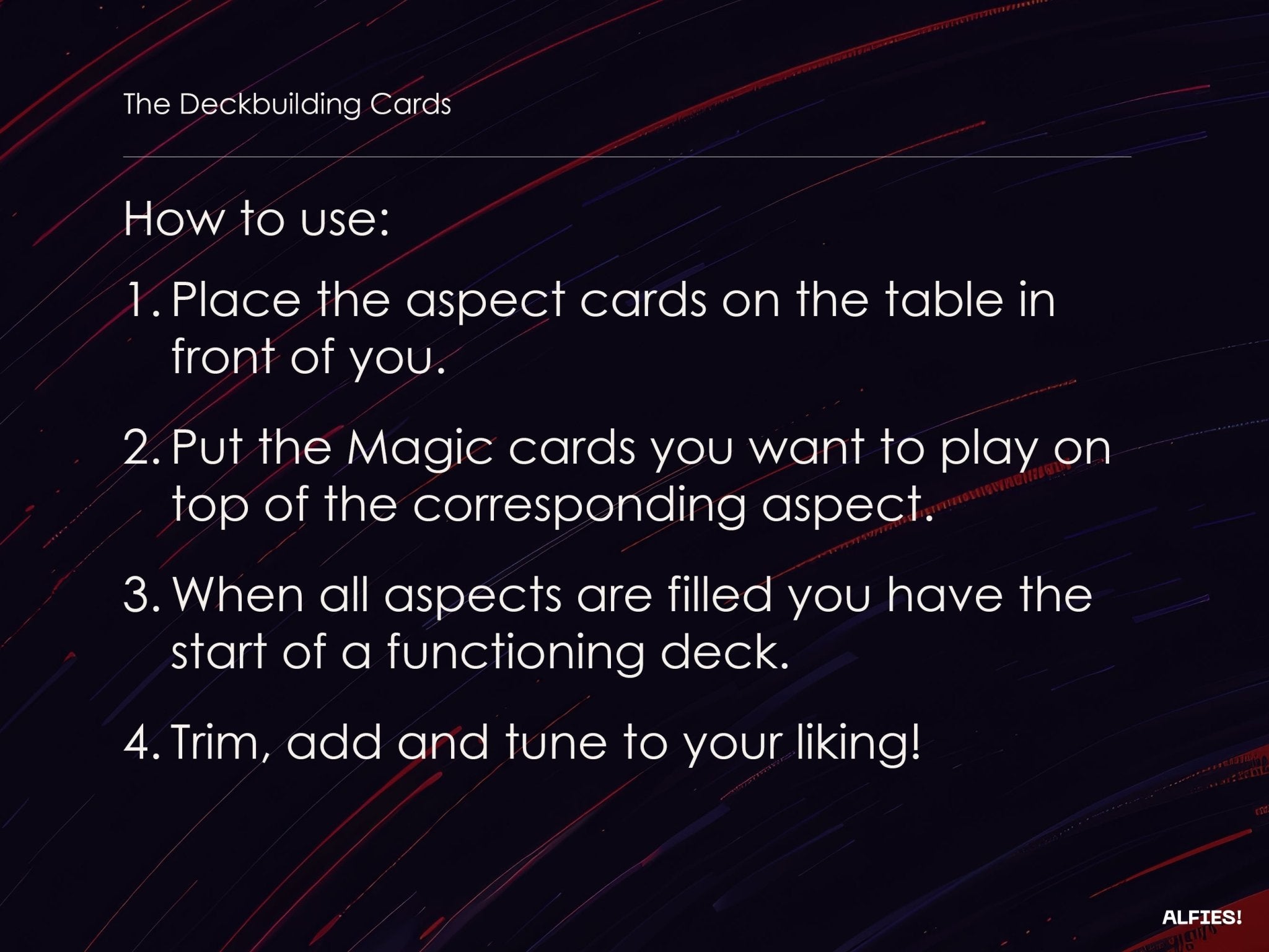 Deckbuilder Cards - Alfies
