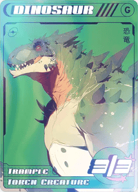 Dinosaur 3/3 Trample Foil - Alfies