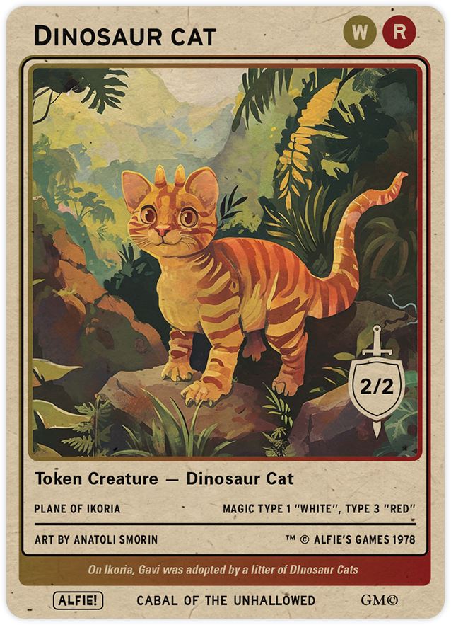 Dinosaur Cat - Alfies