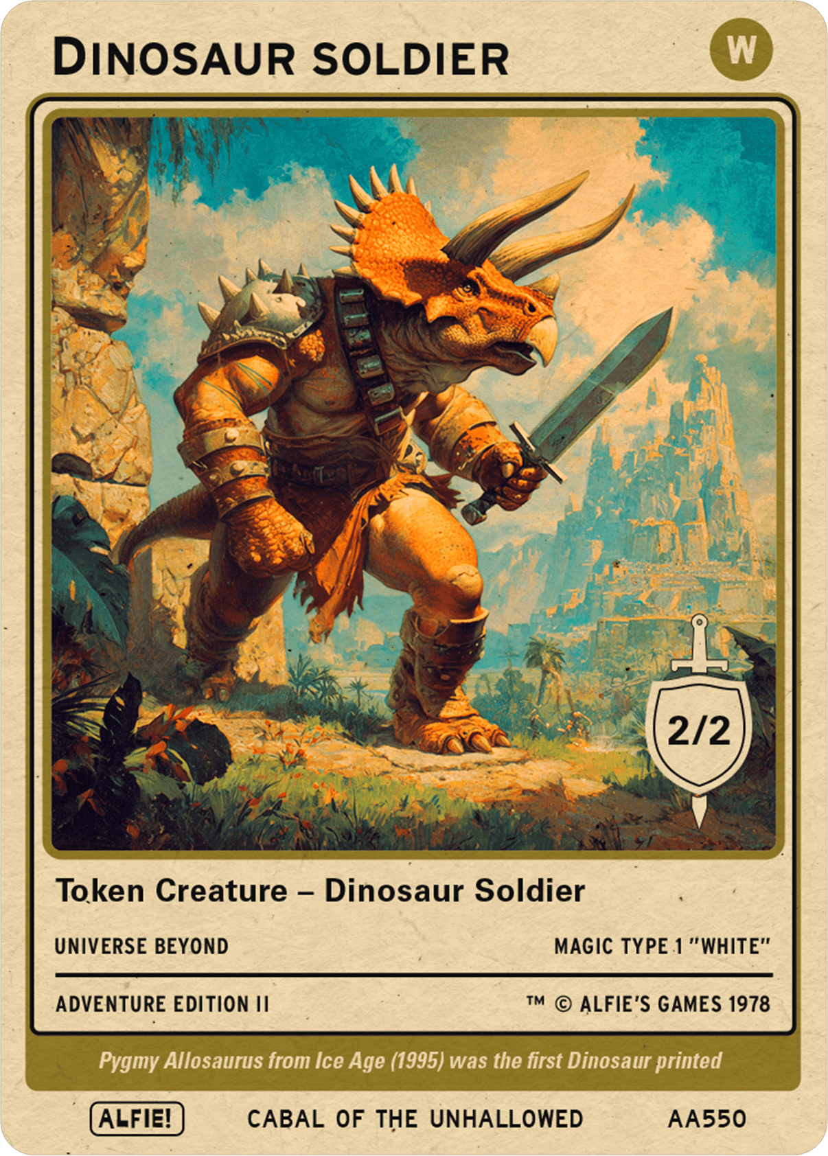 Dinosaur Soldier - Alfies