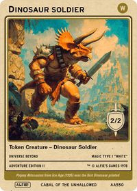 Dinosaur Soldier - Alfies