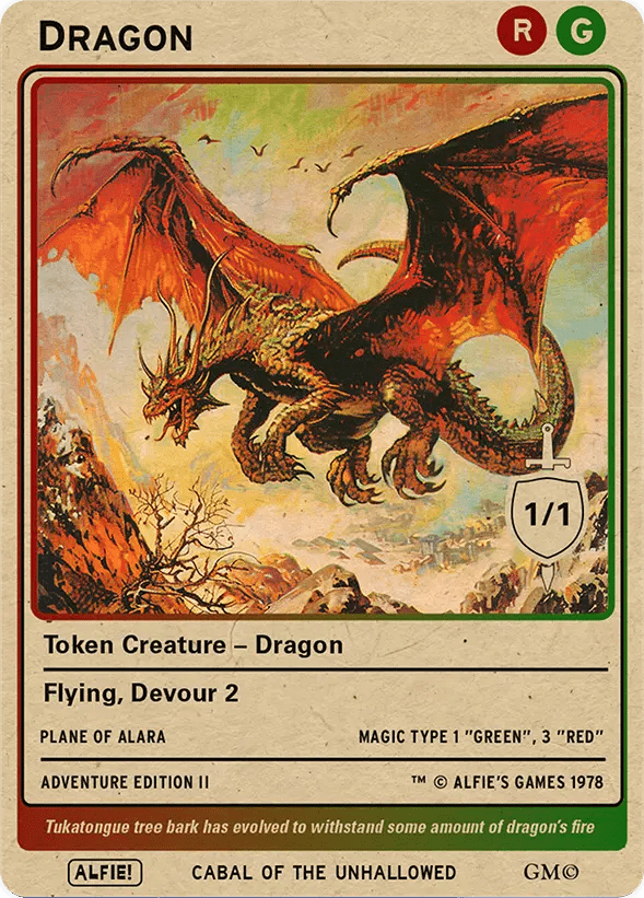 Dragon Red Green - Alfies