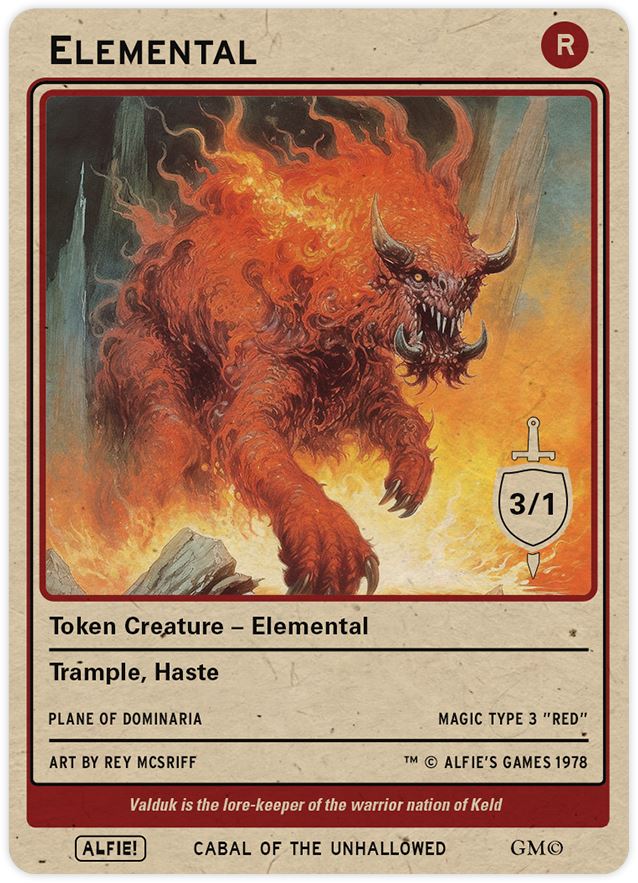 Elemental 3/1 Trample Haste - Alfies