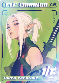 Elf Warrior Green White Foil - Alfies