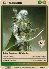 Elf Warrior Green White - Alfies