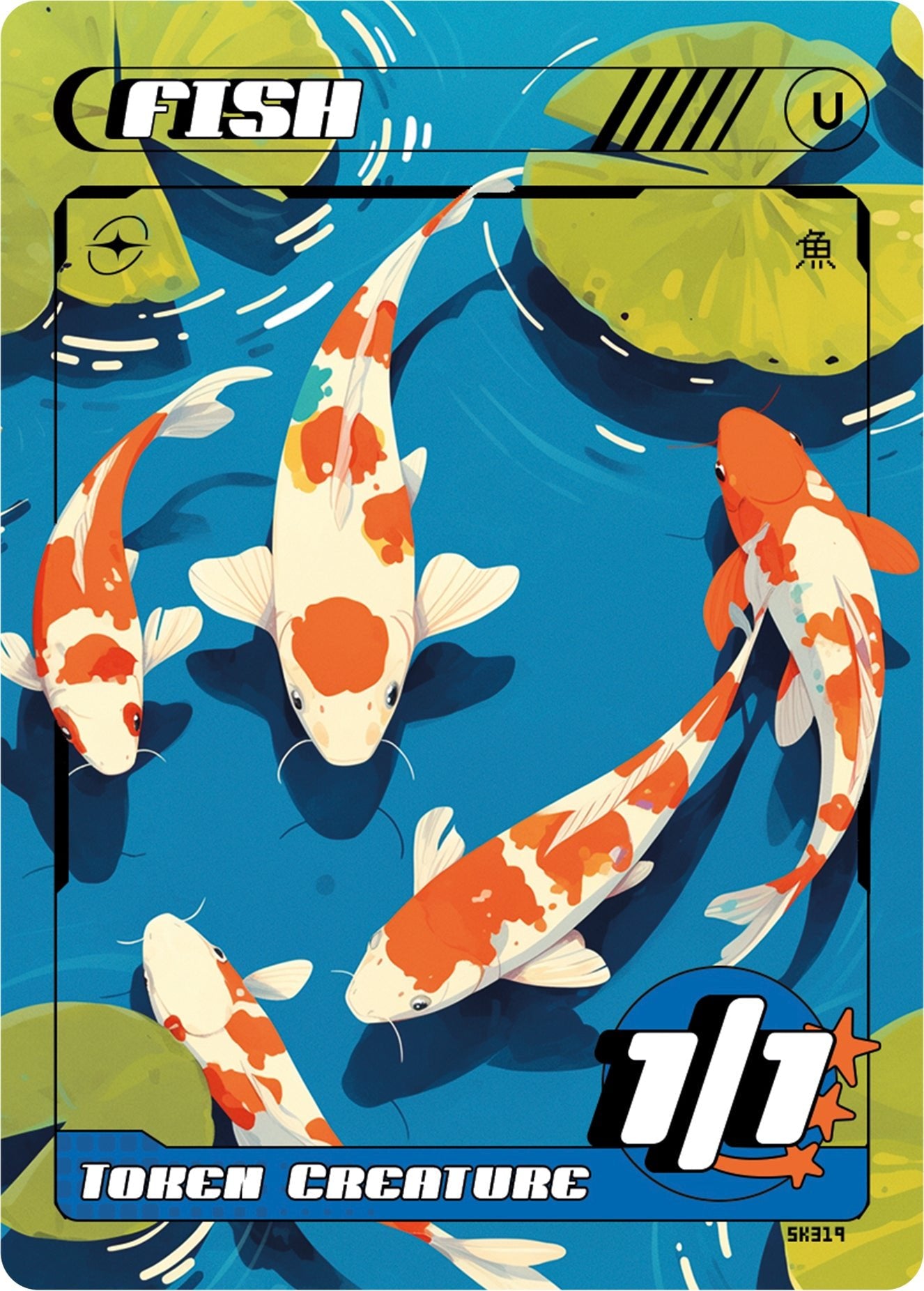 Fish token Magic mtg | Custom Anime Style | Alfies!