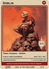 Goblin Art 1 token Magic mtg | Custom Retro Style | Alfies! Goblin Art 1 token Magic mtg | Custom Retro Style | Alfies!