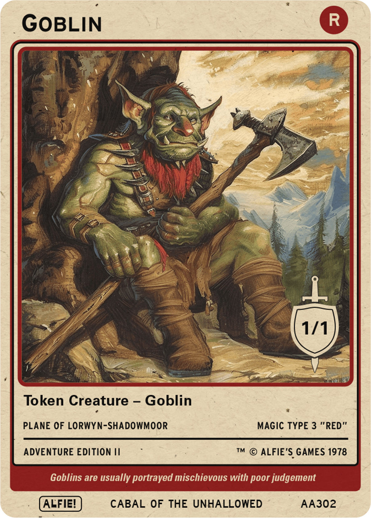 Goblin token Magic mtg | Custom Retro Style