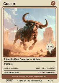 Golem 3/3 Trample - Alfies