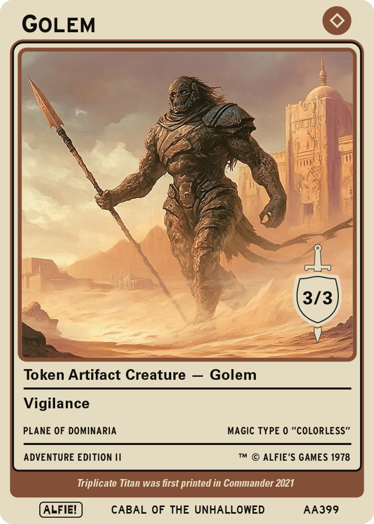 Golem 3/3 Vigilance - Alfies
