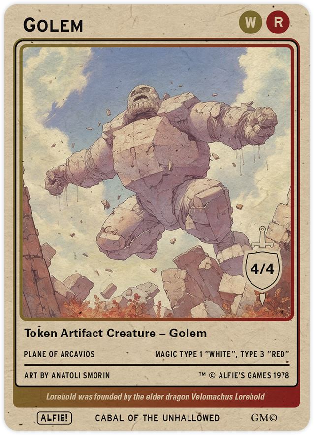 Golem Red White 4/4 - Alfies