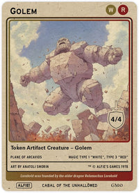 Golem Red White 4/4 - Alfies