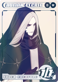 Human Cleric Black White Foil - Alfies
