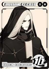 Human Cleric Black White - Alfies