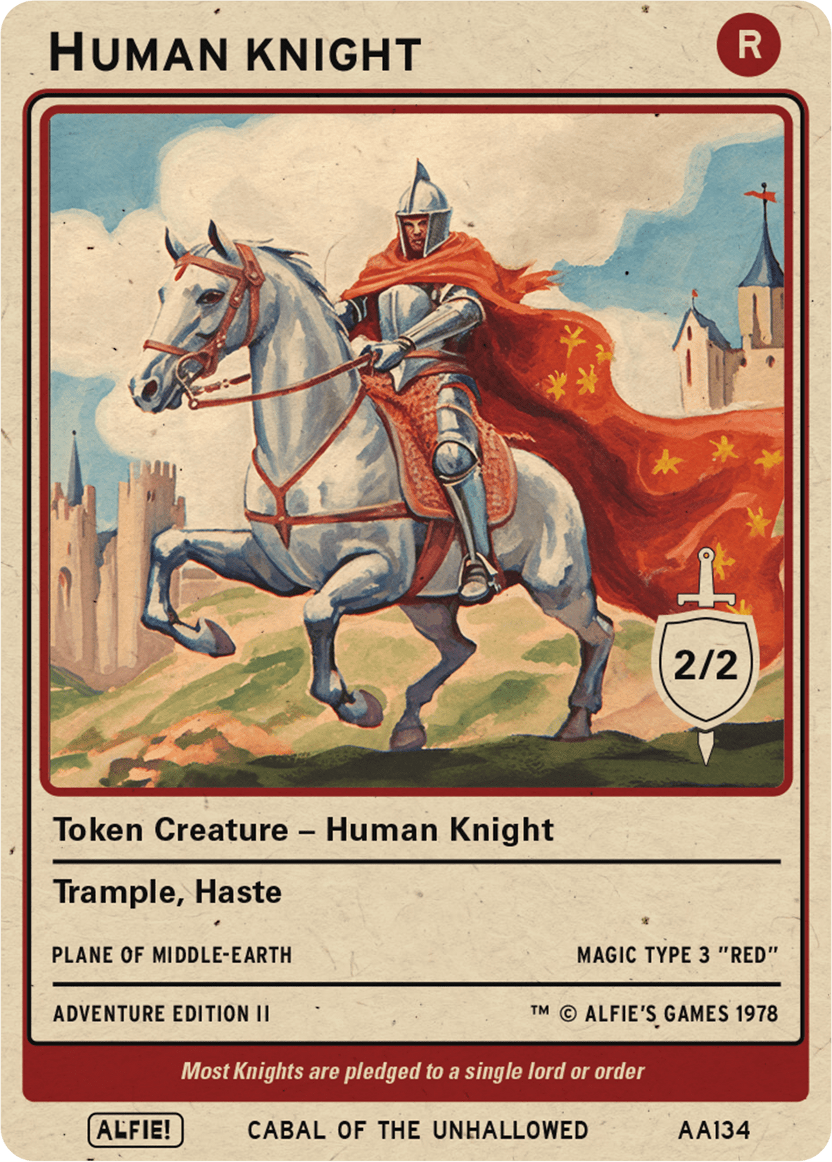 Human Knight Red 2/2 - Alfies