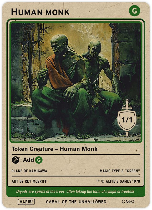Human Monk Green - Alfies
