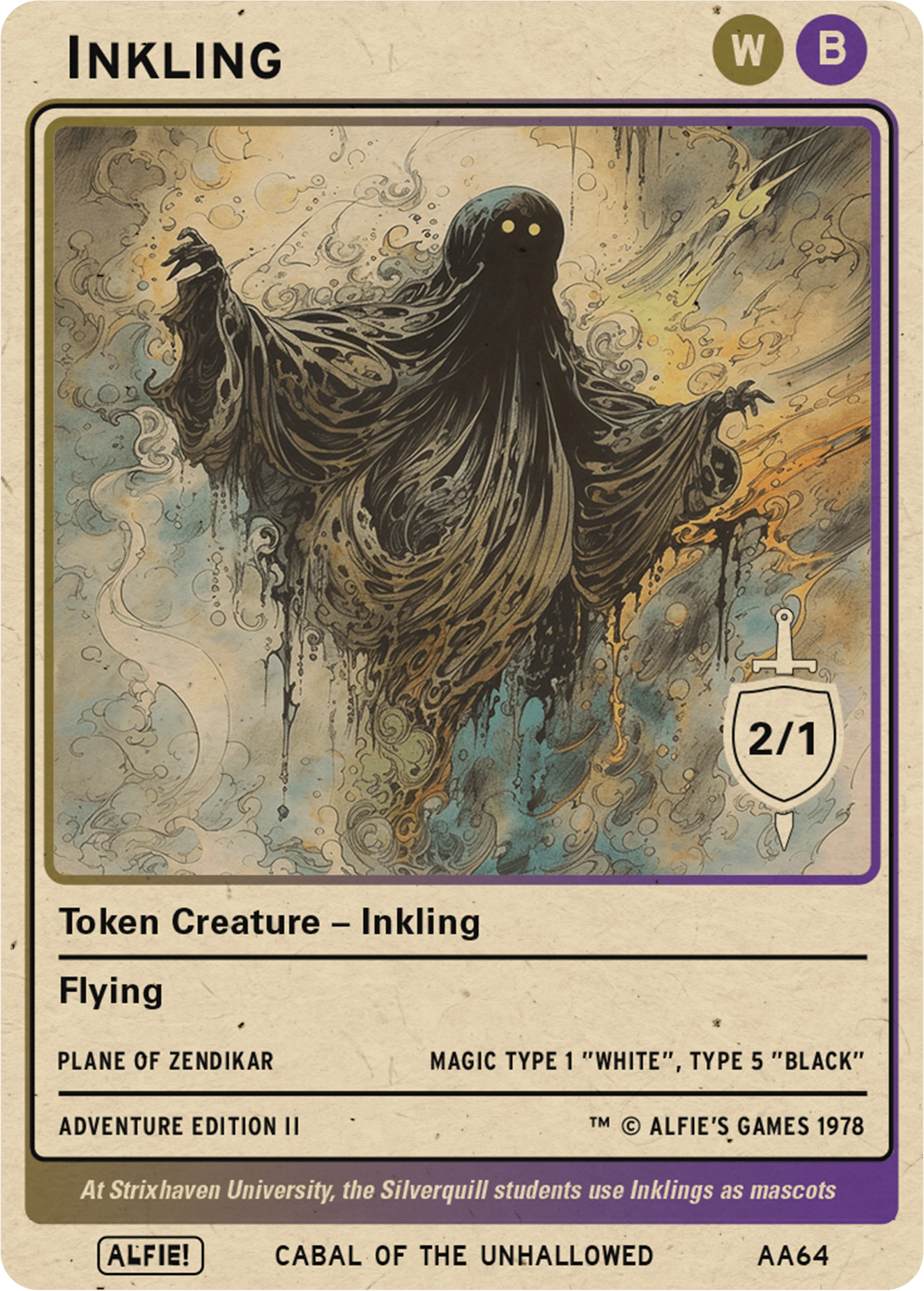 Inkling token Magic mtg | Custom Retro Style | Alfies!