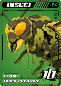 Insect 1/1 Black Green Flying - Alfies