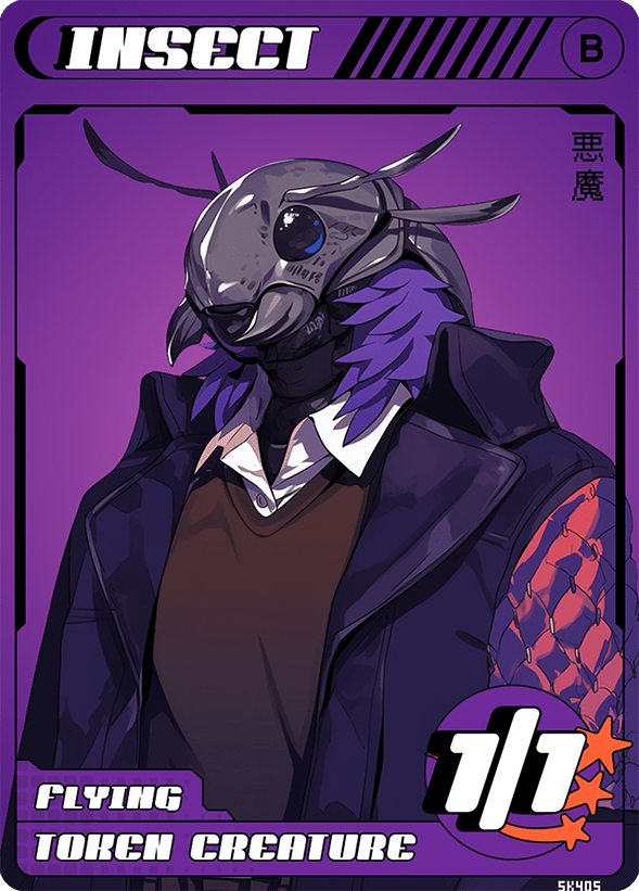 Insect Black Flying mtg Magic token – Alfies