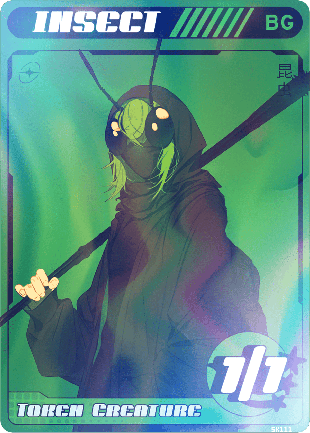 Insect Black Green Foil - Alfies