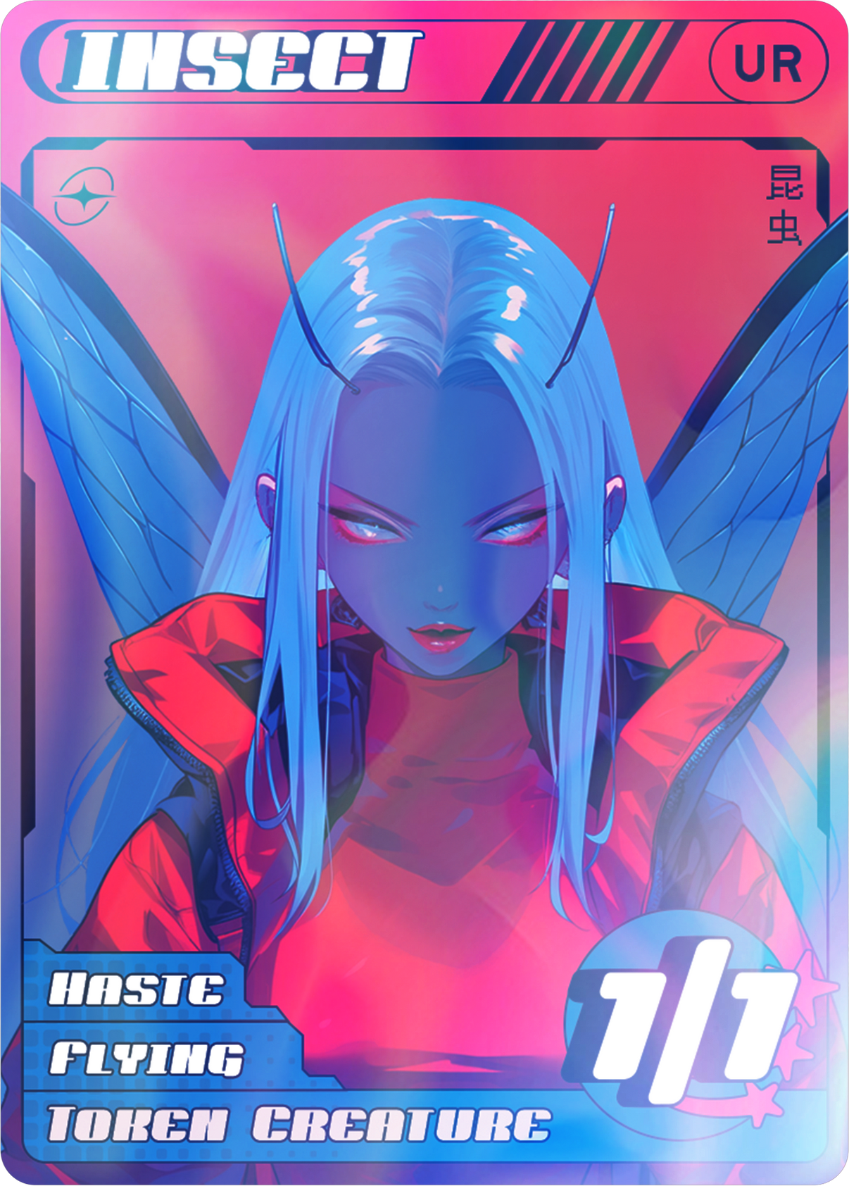 Insect Blue Red Foil - Alfies