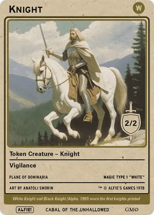 Knight 2/2 White - Alfies