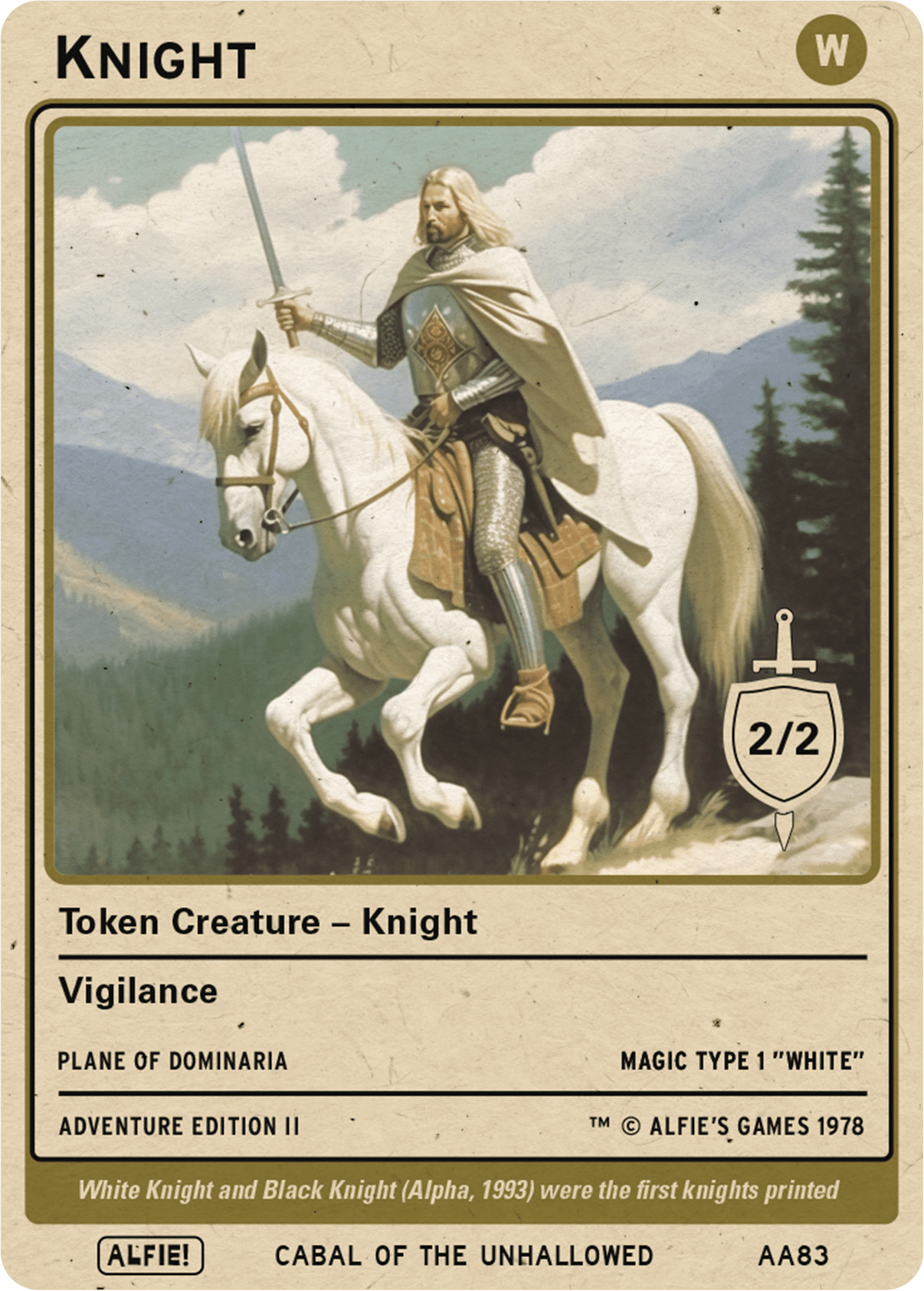 Knight 2/2 White - Alfies