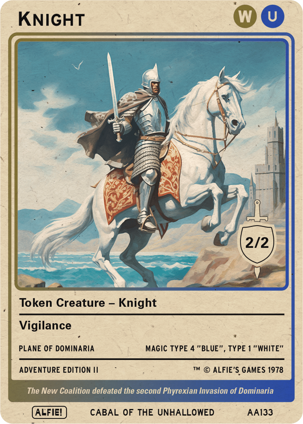 Knight Blue White 2/2 - Alfies