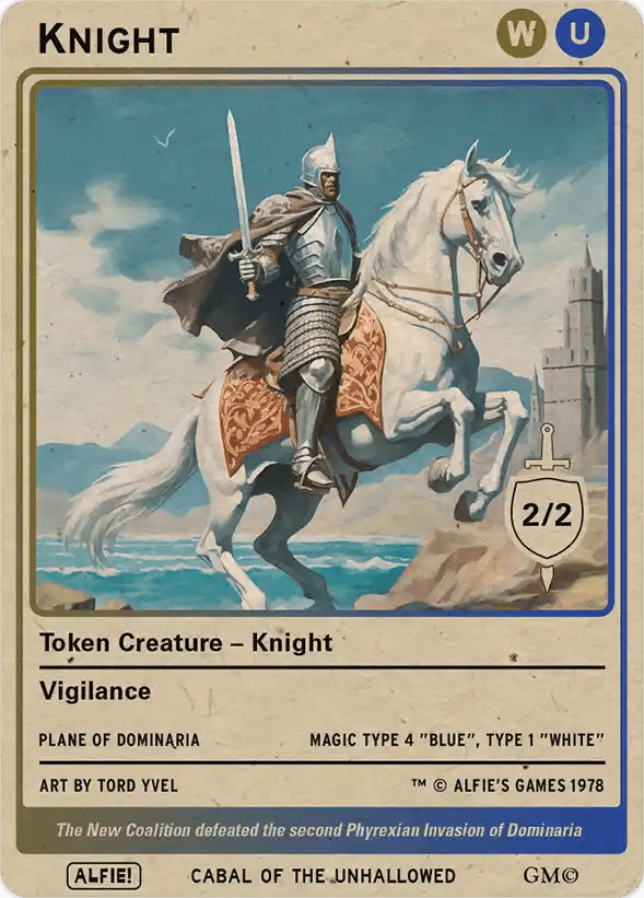 Knight Blue White 2/2 - Alfies
