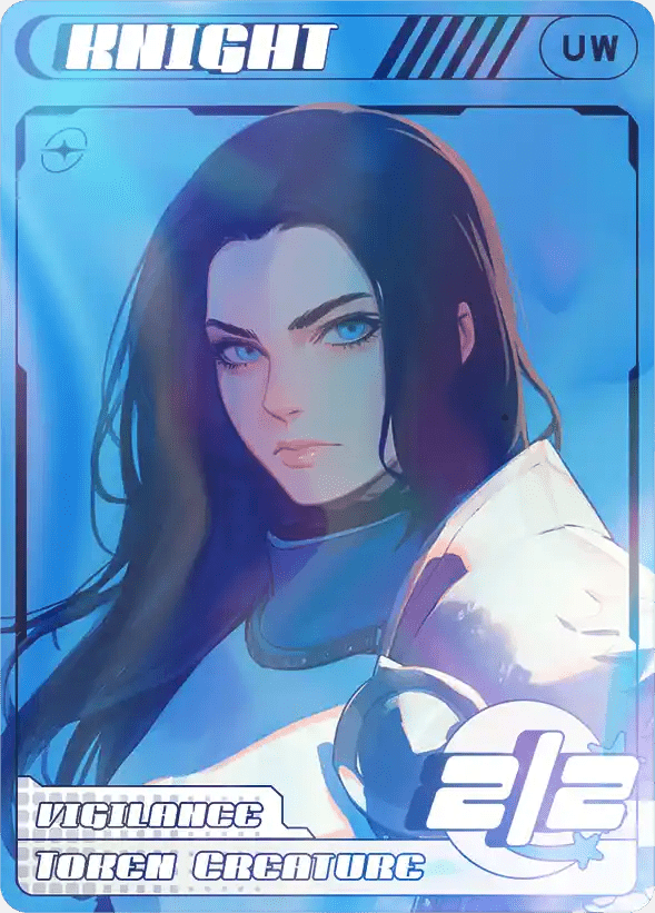 Knight White & Blue Foil - Alfies