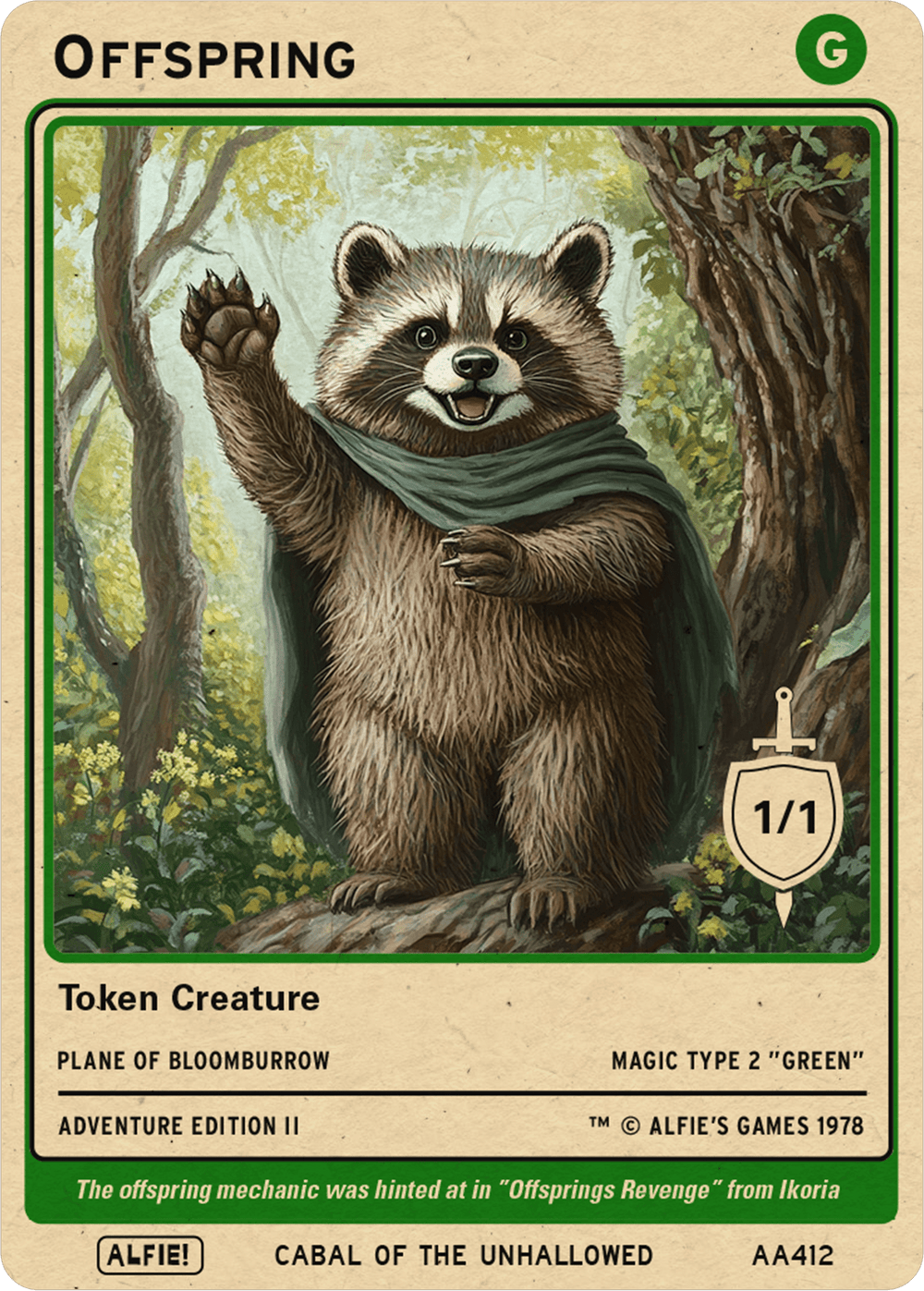 Offspring Raccoon - Alfies